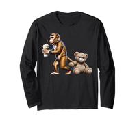 Lustiger AFFE Boba Tee Plüsch Bär Niedliches Tier Langarmshirt