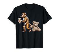 Lustiger AFFE Boba Tee Plüsch Bär Niedliches Tier T-Shirt