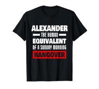 Lustiger Alexander Spruch Menschlicher Kater Alexander Name Preisgünstiges Grafik-T-Shirt, Herren, Schwarz, L