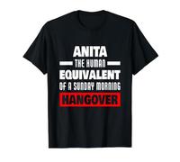 Lustiger Anita Spruch Menschlicher Kater Anita Name Preisgünstiges Grafik-T-Shirt, Herren, Schwarz, M