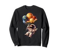 Lustiger Astronaut Planeten Jungen Mädchen Kinder Astronomie Weltraum Sweatshirt