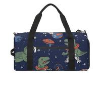 Lustiger Astronauten-Dinosaurier-/Raketen-Sporttasche, Reisetasche, für Männer und Frauen, große Wochenendtasche, Handgepäcktasche mit Schuhfach für Workout, Stil, Einheitsgröße, Stil:, Einheitsgröße
