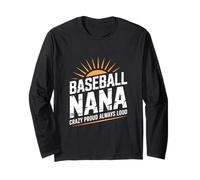 Lustiger Baseball Nana Spruch Proud Loud Graphic Langarmshirt