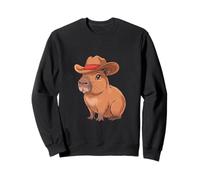 Lustiger Capybara mit Cowboyhut für Kinder, Retro-Grafik Sweatshirt