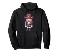 Lustiger Cartoon Nussknacker mit Cowboyhut für Rodeo Pullover Hoodie