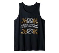 Lustiger D20 Dice Giveth and Taketh Away Nerd-RPG-Spieler Tank Top