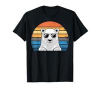 Lustiger Eisbär mit Sonnenbrille Vintage T-Shirt