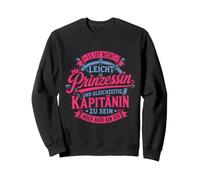 Lustiger Frauen Spruch Boot Kapitänin Segler Anker Sweatshirt