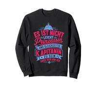 Lustiger Frauen Spruch Boot Kapitänin Segler Anker Sweatshirt