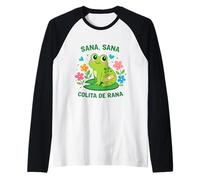 Lustiger Frosch Sana Sana Colita De Rana Niedliches spanisches Meme Raglan