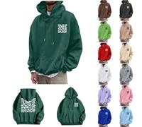 Lustiger Fu Qr Code Hoodie, Unisex Hoodies für Erwachsene, Fuck You Qr Code Sweatshirt, Rick Roll Scan Code Witz Winter Kapuzenjacke Hip Hop Outdoor Kapuzenpullover Weich Bequem Langarm Pullover