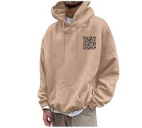 Lustiger Fu Qr Code Hoodie, Unisex Hoodies für Erwachsene, Fuck You Qr Code Sweatshirt, Rick Roll Scan Code Witz Winter Kapuzenjacke Hip Hop Outdoor Kapuzenpullover Weich Bequem Langarm Pullover