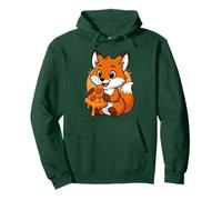 Lustiger Fuchs essen Pizza Grafik Jungen Mädchen Fox Lover Pullover Hoodie