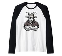 Lustiger Goat King Fantasy-Football-Champion Commish Legend Raglan