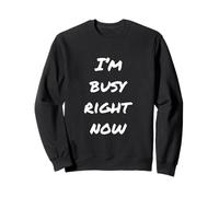 Lustiger Humor Text Funny for People Funny I'm Busy Right Now Sweatshirt