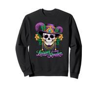 Lustiger Mardi Sugar Skull Laissez le Bon Temps Rouler Sweatshirt