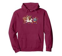 Lustiger Papillon Hund Dreidel Menora Chanukka Kinder Damen Herren Pullover Hoodie, Unisex für Erwachsene, Kastanienbraun, M