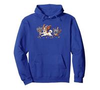 Lustiger Papillon Hund Dreidel Menora Chanukka Kinder Damen Herren Pullover Hoodie, Unisex für Erwachsene, Königsblau, L