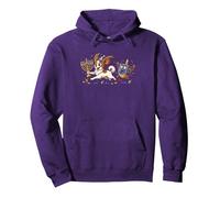 Lustiger Papillon Hund Dreidel Menora Chanukka Kinder Damen Herren Pullover Hoodie, Unisex für Erwachsene, Violett, M