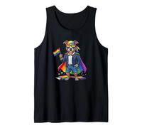Lustiger Pitbull LGBT Regenbogen Lesben Gay Pride Frauen Männer Tank Top