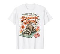 Lustiger Waschbär Yoga Pose Workout Downward Spiral Humor Preisgünstiges Grafik-T-Shirt