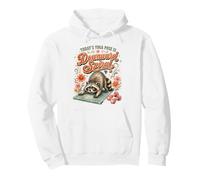 Lustiger Waschbär Yoga Pose Workout Downward Spiral Humor Pullover Hoodie
