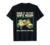 Lustiger Zombie-Survival-Horror-Gamer Made It to The Safe Room Preisgünstiges Grafik-T-Shirt