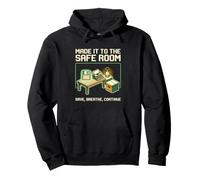 Lustiger Zombie-Survival-Horror-Gamer Made It to The Safe Room Pullover Hoodie
