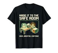 Lustiger Zombie-Survival-Horror-Gamer Made It to The Safe Room T-Shirt