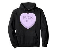 Lustiges Anti-Valentinstag/Galentiner Tag Süßigkeiten Herz Fuck Off Pullover Hoodie