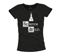 Lustiges Breaking Bad T-Shirt für Damen mit Aufdruck - Science Bitch schwarz Größe L