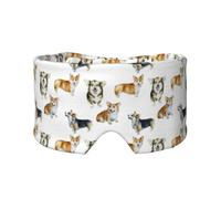Lustiges Corgi-Hundemuster (1), Vollständige Augenabdeckungen, lichtblockierende Augenmaske, Schlafaugen- und Ohrenschützer