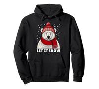 Lustiges Eisbär Winter Weihnachten Schnee Ski Let It Snow Pullover Hoodie