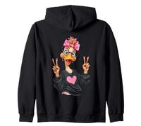 Lustiges Enten-Cartoon-freches Tierliebhaber-Retro-Design Kapuzenjacke