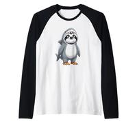 Lustiges Faultier Verkleidet als Hai Kostüm Spaß Raglan