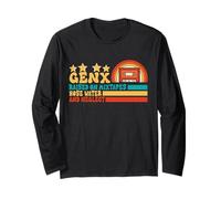 Lustiges Gen X Raised on Mixtapes Hose Water und Neglect Retro Langarmshirt