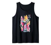 Lustiges Katzen-Graffiti-Pop-Zeichen, grafisches Kunst-Schild Tank Top