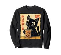 Lustiges Kawaii Katzen Bubble Tea Japanische Sweatshirt