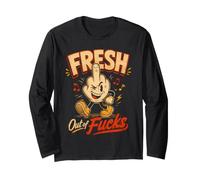 Lustiges Maskottchen mit Aufschrift Winking Fresh Out of Fox Langarmshirt