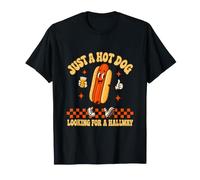 Lustiges Meme für Erwachsene mit Aufschrift Just A Hotdog Looking for A Hallway T-Shirt