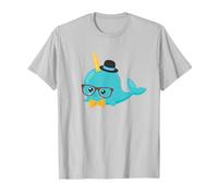 Lustiges Narwal-Einhorn mit Brille T-Shirt