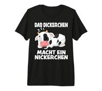 Lustiges offizielles Schlafshirt Kuh Pyjama Nachthemd Premium T-Shirt
