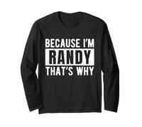 Lustiges Randy Name Zitat sarkastisch personalisiert Humor Langarmshirt