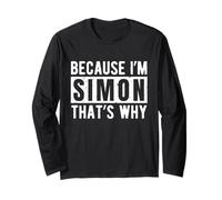 Lustiges Simon-Namens-Zitat, sarkastischer Humor Langarmshirt