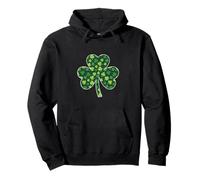 Lustiges St. Patricks Day irisches grünes nahtloses Muster Kleeblatt Pullover Hoodie