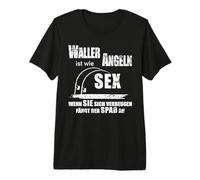 Lustiges Waller Angeln Welsangeln Fischen Silure Catfish Premium T-Shirt