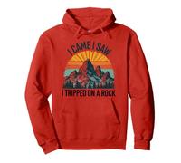 Lustiges Wander-Design I Came I Saw I Tripped on a Rock Pullover Hoodie