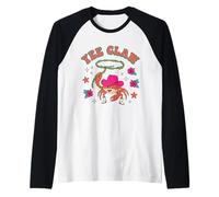 Lustiges Yee Claw Crab Cowboy Cowgirl Coastal Western Beach Art Raglan