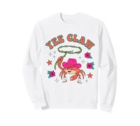 Lustiges Yee Claw Crab Cowboy Cowgirl Coastal Western Beach Art Sweatshirt