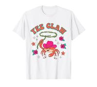 Lustiges Yee Claw Crab Cowboy Cowgirl Coastal Western Beach Art T-Shirt